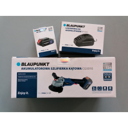 Blaupunkt CG5010 Szlifierka kątowa 18V + akumulator 2,0Ah i ładowarka  07/24